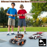 3-in-1 STEM Remote Control Building Kits-Tracked Car/Robot/Tank, 2.4Ghz Rechargeable RC Racer Toy Set Gift for 8-12,14 Year Old Boys and Girls, Best Engineering Science Learning Kit for Kids