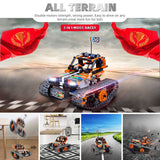3-in-1 STEM Remote Control Building Kits-Tracked Car/Robot/Tank, 2.4Ghz Rechargeable RC Racer Toy Set Gift for 8-12,14 Year Old Boys and Girls, Best Engineering Science Learning Kit for Kids