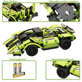 STEM Building Toys for Kids with 2-in-1 Remote Control Racer Snap Together Engineering Kits Early Learning Racecar Building Blocks and Off-Road Best Gift for 6 7 8 and 9＋Year Old Boys and Girls