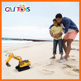 Gili Remote Control Excavator Toy RC Construction Digger Toys for Boys 3 4 5 6 7 8 Year Old