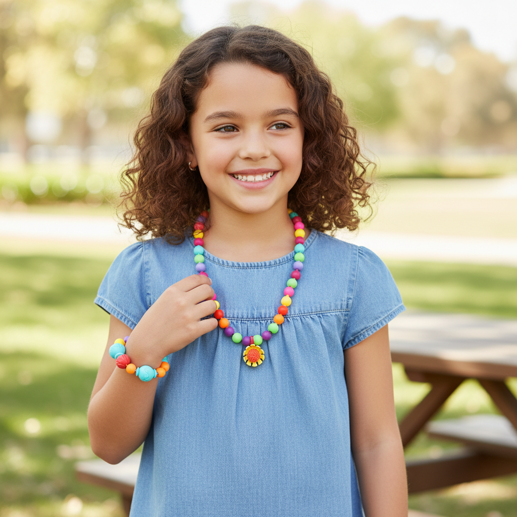 GILI Stringless Pop Beads Jewelry Making Kit - Premium Soft Silicone Sensory Craft for Girls
